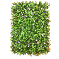 Panou Plante Artificiale cu Flori Colorate – 60x40 cm