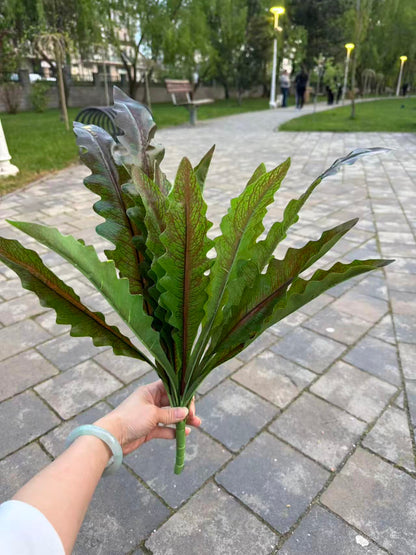 Buchet artificial decorativ tip feriga, 50 cm, verde, Ruyidecor