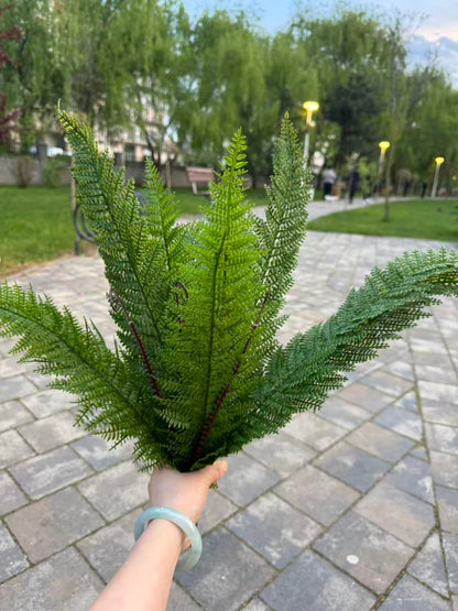 Buchet artificial tip feriga, 60 cm, verde, Ruyidecor
