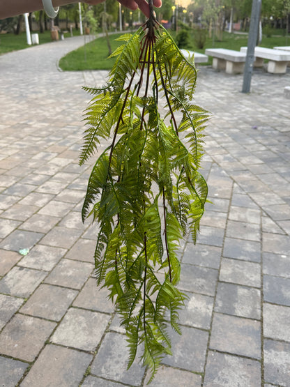 Buchet artificial tip feriga din cauciuc moale, 90 cm, verde, Ruyidecor