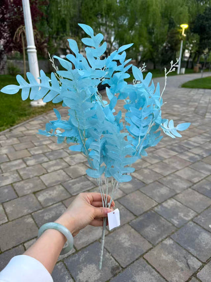 Buchet artificial cu frunze decupate, 45 cm, 6 culori, Ruyidecor