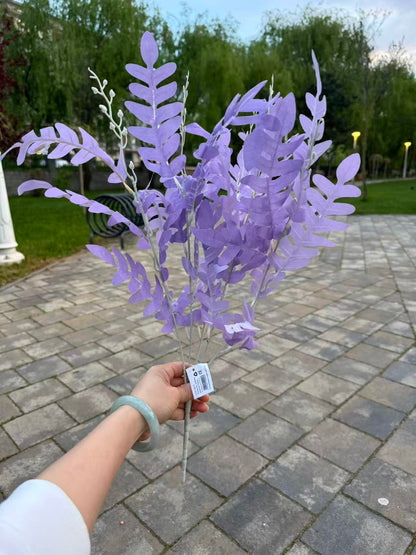 Buchet artificial cu frunze decupate, 45 cm, 6 culori, Ruyidecor