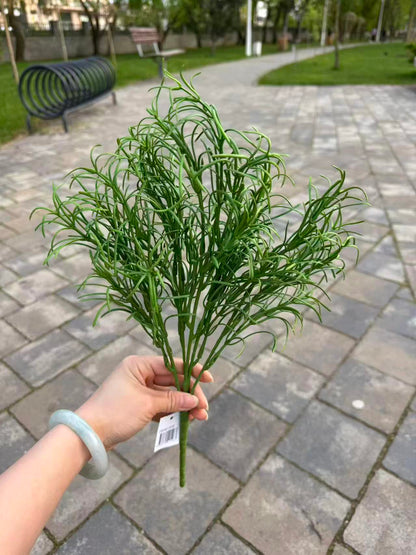 Buchet artificial cu frunze inguste decorative, 36 cm, 3 culori, Ruyidecor