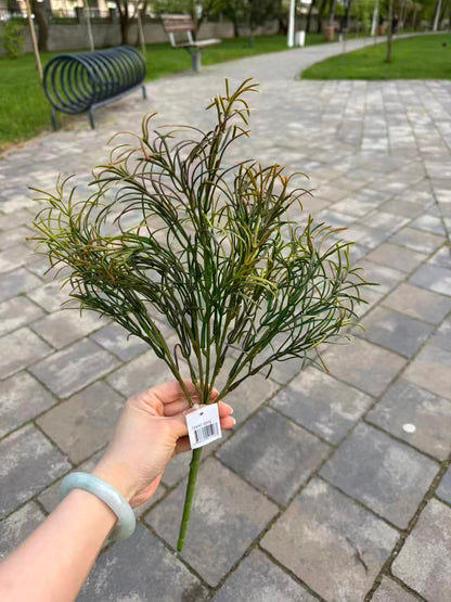 Buchet artificial cu frunze inguste decorative, 36 cm, 3 culori, Ruyidecor