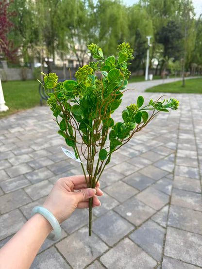 Buchet eucalipt artificial cu muguri, 40 cm, 3 culori, Ruyidecor