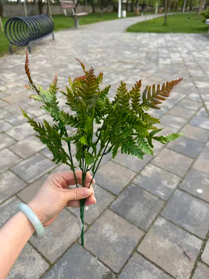 Buchet feriga artificiala, 35 cm, 3 culori, Ruyidecor