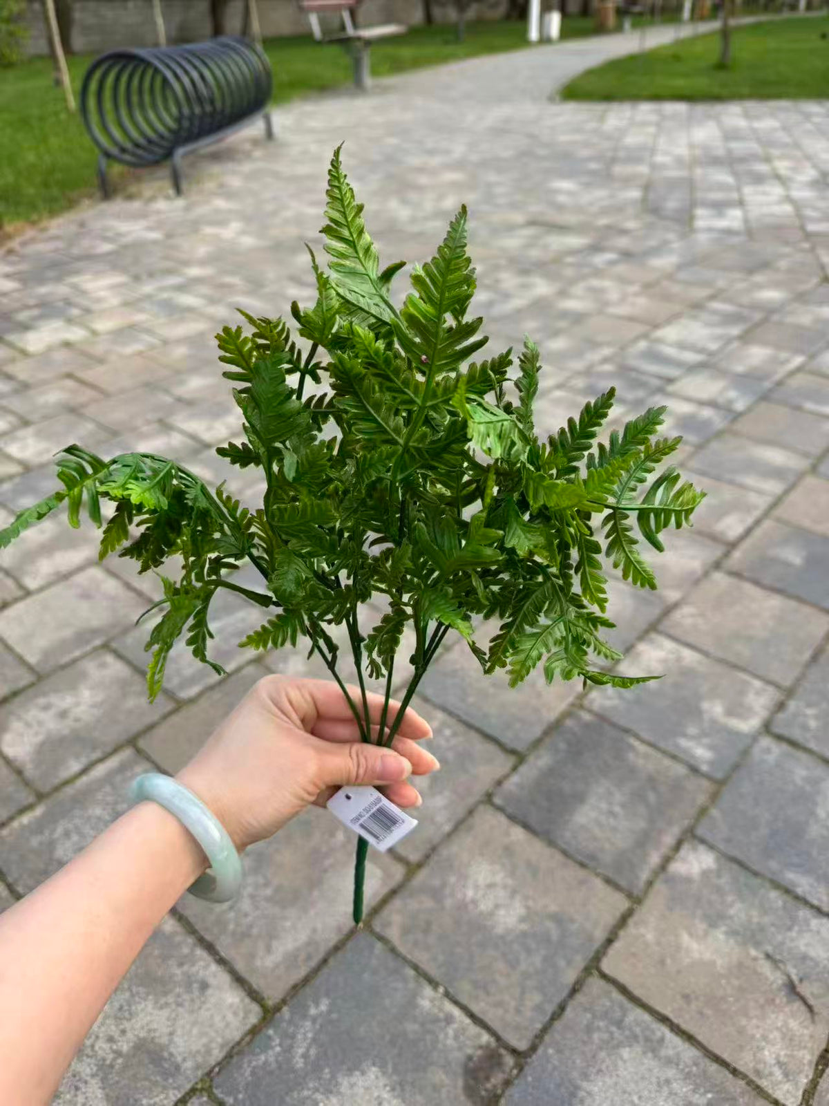 Buchet feriga artificiala, 35 cm, 3 culori, Ruyidecor
