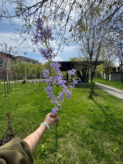 Crenguta artificiala cu flori stelate, 110 cm, 4 culori, Ruyidecor