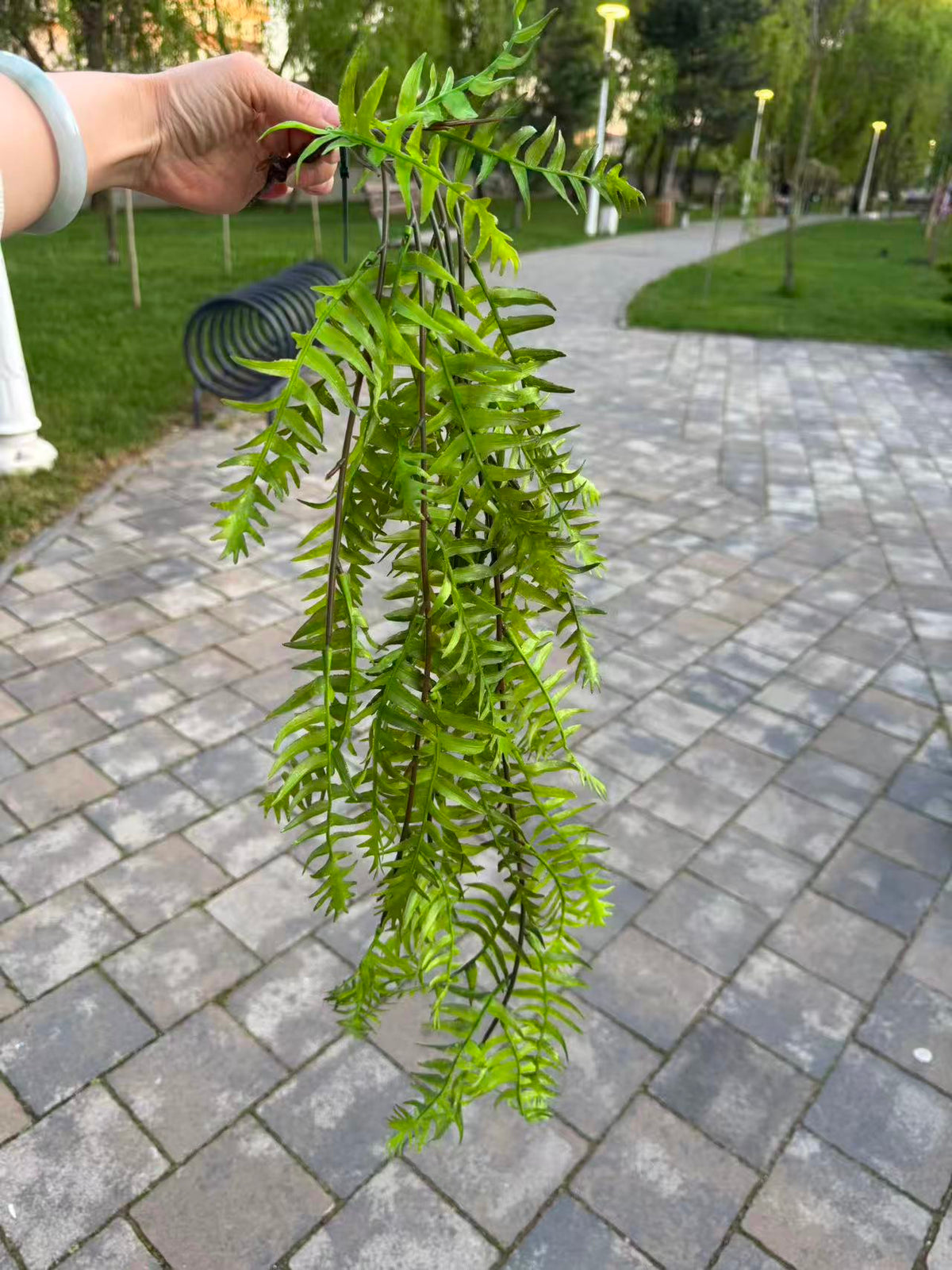 Feriga artificiala curgatoare, 80 cm, verde, Ruyidecor