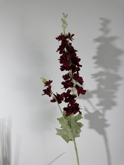 Floare decorativa artificiala cu tija, 75 cm, bordo, Ruyidecor