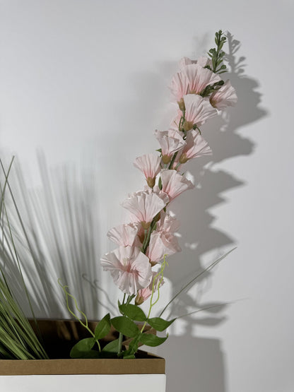Floare decorativa artificiala cu tija, 86 cm, roz pal, Ruyidecor