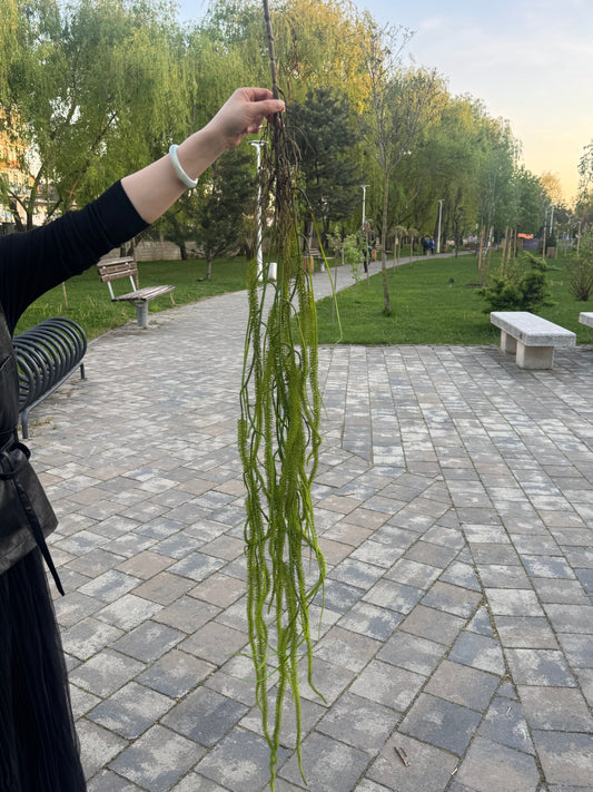 Ghirlanda artificiala filiforma din cauciuc moale, 120 cm, verde, Ruyidecor