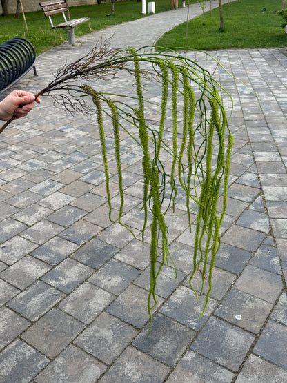 Ghirlanda artificiala filiforma din cauciuc moale, 120 cm, verde, Ruyidecor