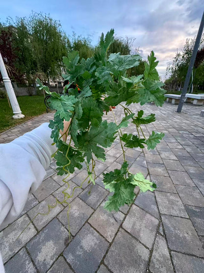 Ghirlanda artificiala curgatoare cu frunze de vita, 45 cm, 4 culori, Ruyidecor