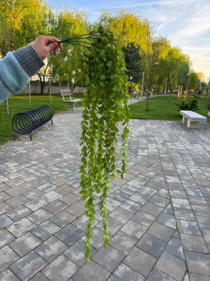 Ghirlanda artificiala curgatoare cu frunze evantai, 90 cm, 2 culori, Ruyidecor