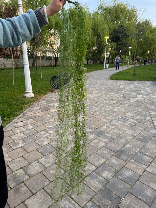 Ghirlanda artificiala curgatoare cu frunze fine, 120 cm, 3 nuante, Ruyidecor