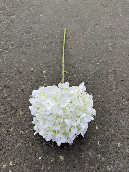 Hortensie artificiala cu tija, 85 cm, alb, Ruyidecor