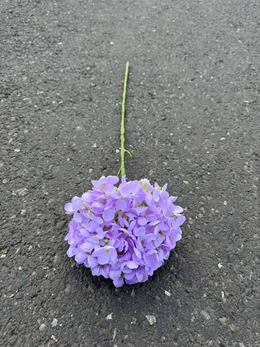 Hortensie artificiala cu tija, 85 cm, mov, Ruyidecor