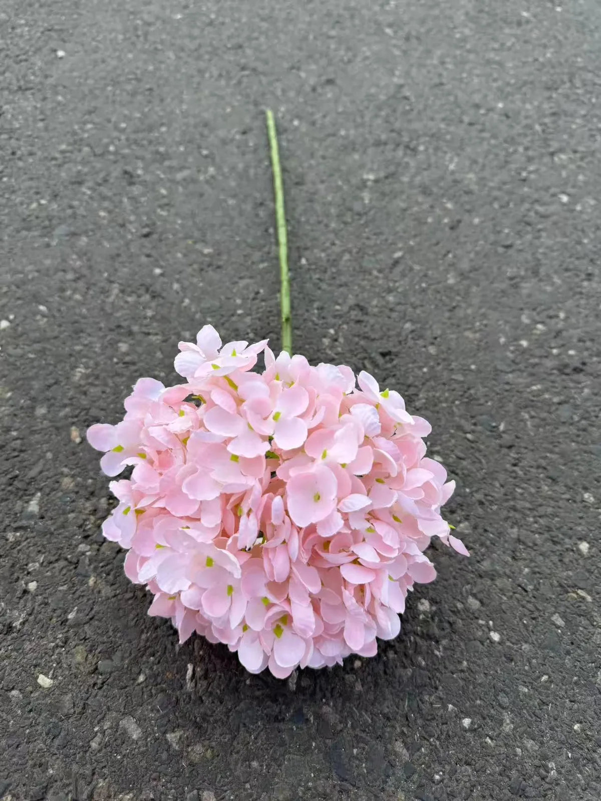 Hortensie artificiala cu tija, 85 cm, roz pal, Ruyidecor