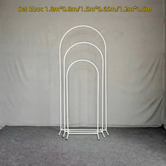 Set 3 Arcade Metalice Aurii pentru Evenimente, 180x80 cm/150x65 cm/120x50 cm