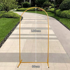 Set 3 Arcade Metalice Aurii pentru Evenimente, 180x80 cm/150x65 cm/120x50 cm