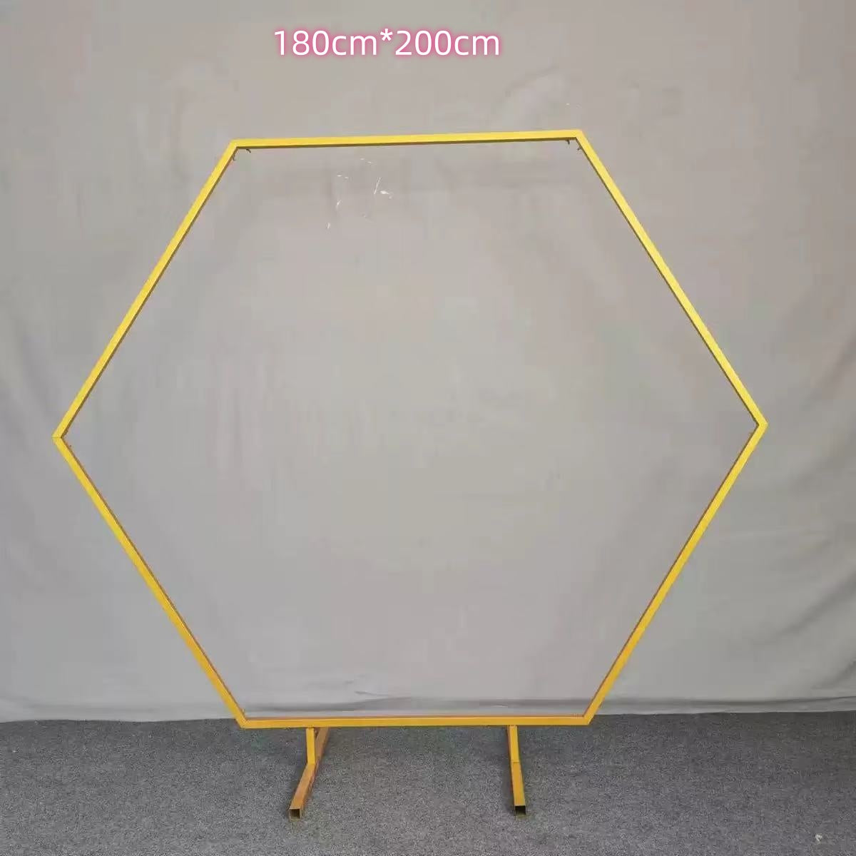 Arc Hexagonal Metalic Aurit pentru Evenimente, 180 cm x 200 cm