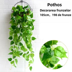 Plantă Artificială Tropicală de Interior – 105 cm, 108 Frunze Lucioase Decorative