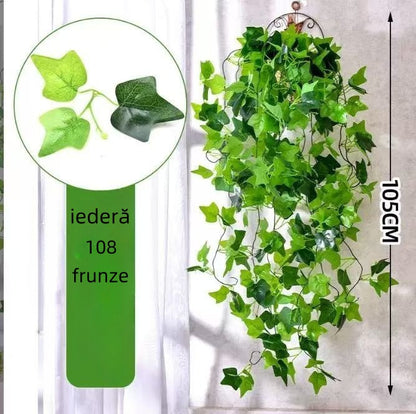 Plantă Artificială Tropicală de Interior – 105 cm, 108 Frunze Lucioase Decorative