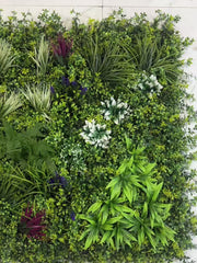 Panou Artificial Decorativ cu Plante, Design Tropical 1x1m
