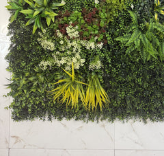 Panou Decorativ Vertical cu Plante Artificiale, Mix Exotic 1x1m