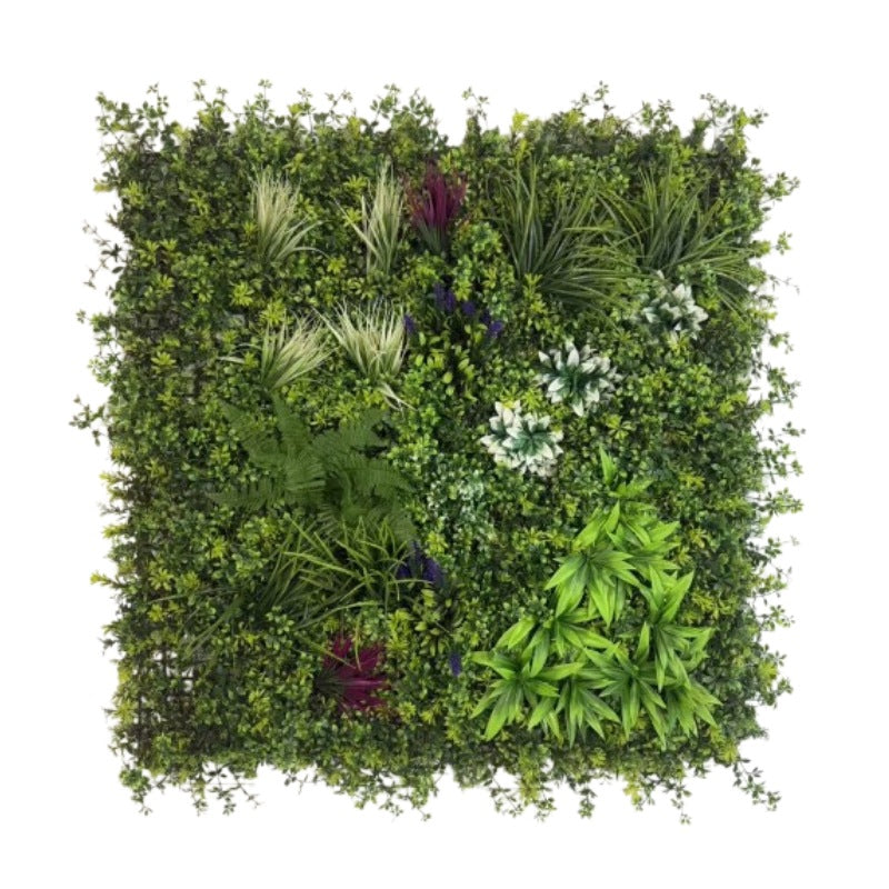 Panou Artificial Decorativ cu Plante, Design Tropical 1x1m
