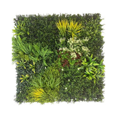 Panou Decorativ Vertical cu Plante Artificiale, Mix Exotic 1x1m