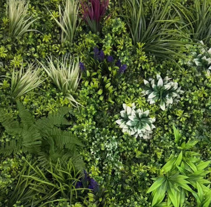 Panou Artificial Decorativ cu Plante, Design Tropical 1x1m