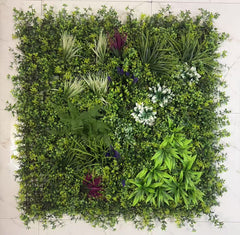 Panou Artificial Decorativ cu Plante, Design Tropical 1x1m