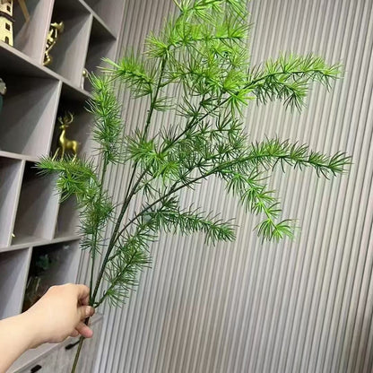 Ramura Artificiala Verde, Aspect Natural cu Frunze Fine Decorative, 85 cm