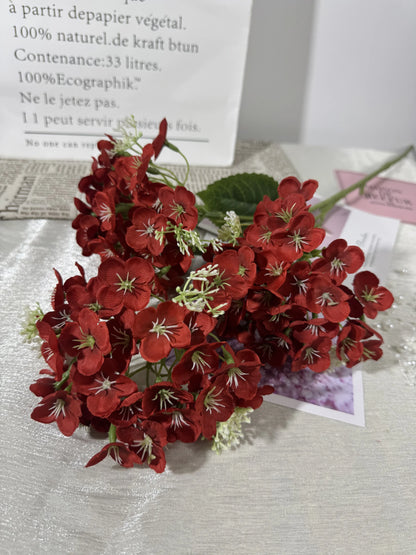 Orhidee artificiala cu tija, 3 flori, 90 cm, rosu, Ruyidecor
