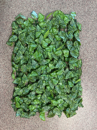 Panou verde artificial cu frunze dungate, 40 x 60 cm, Ruyidecor