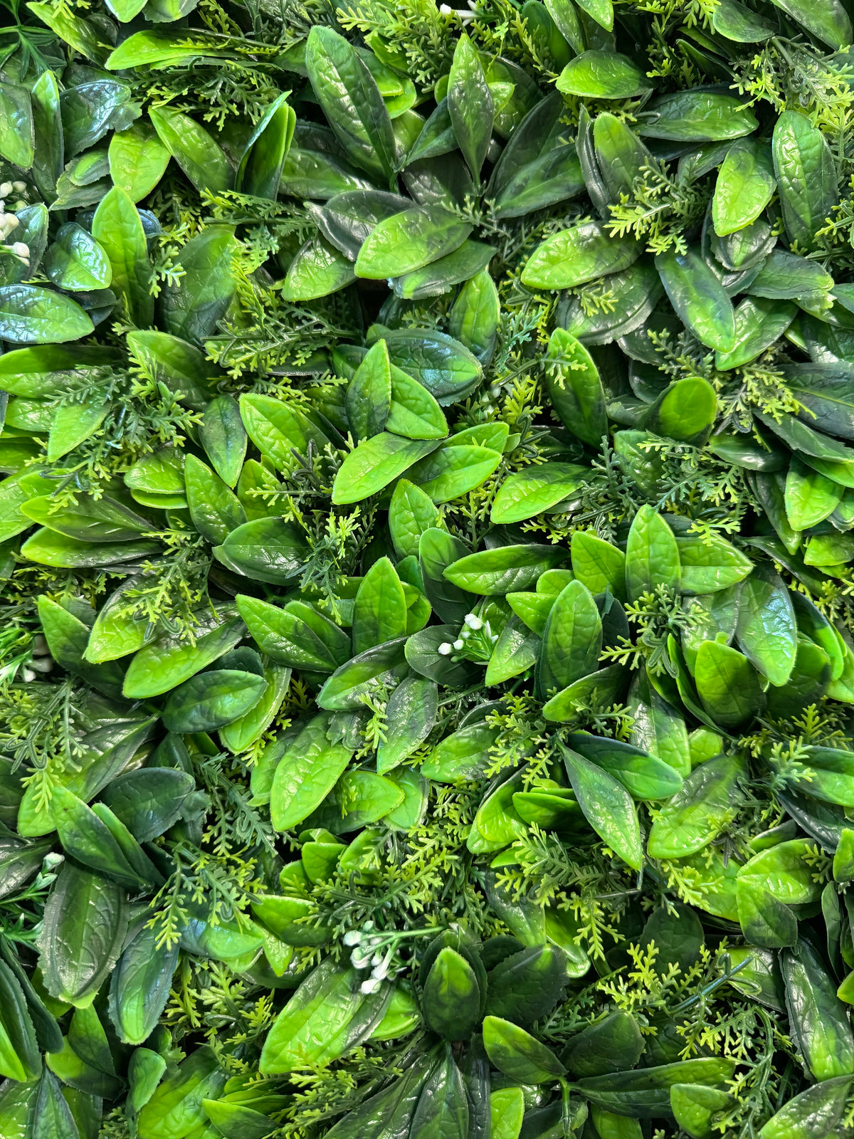 Panou verde artificial cu frunze mix dense, 50 x 50 cm, Ruyidecor