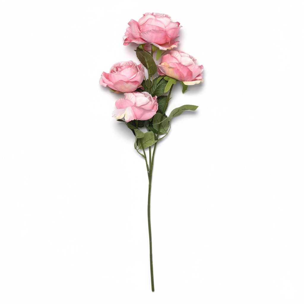 Crenguță Florală Artificială cu 3 Bujori 80 cm, Diverse Culori, cu Frunze Decorative, pentru Decor Interior - 5