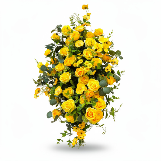 Aranjament floral artificial decorativ, 75x50 cm, diverse culori, Ruyidecor - 2