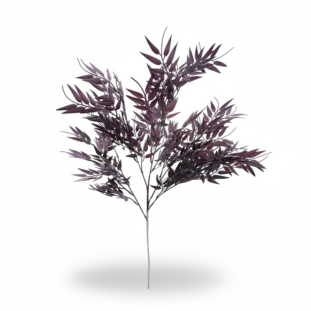 Ramura bambus artificiala, 85 cm, 4 culori, Ruyidecor - Mov prafuit