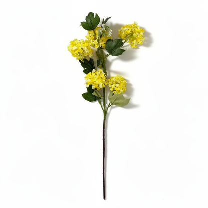 Crenguță Florală Artificială Tip Hortensie  88 cm, Diverse Culori, cu Frunze Decorative Verzi, pentru Decor Interior - 5