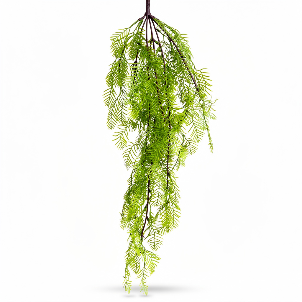 Planta artificiala curgatoare tip asparagus, 85 cm, verde, Ruyidecor - Verde deschis