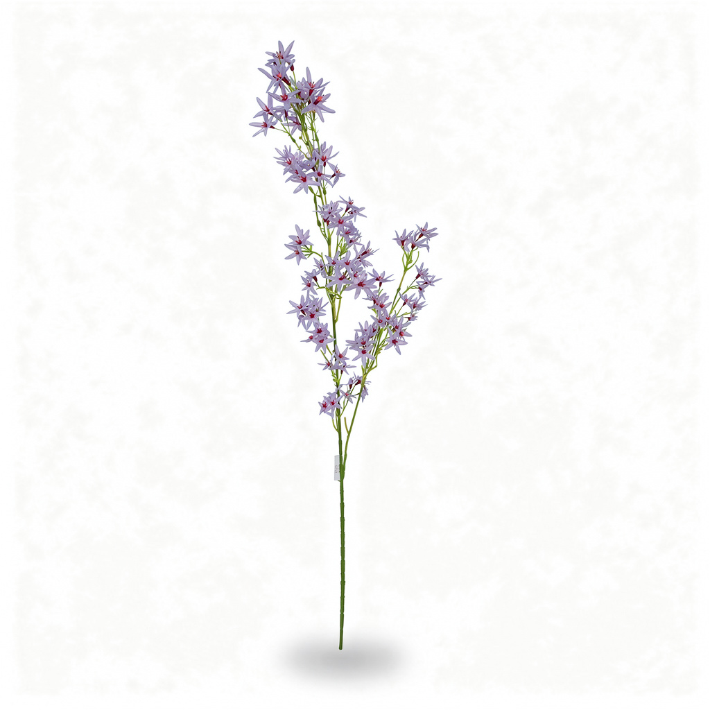 Floare Artificială Decorativă Tip Crenguță cu Flori Stelate 110 cm - 2
