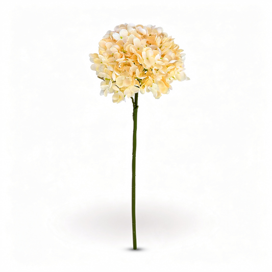 Hortensie artificiala cu tija, 85 cm, crem, Ruyidecor