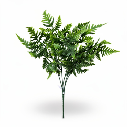 Buchet feriga artificiala, 35 cm, 3 culori, Ruyidecor - Verde deschis