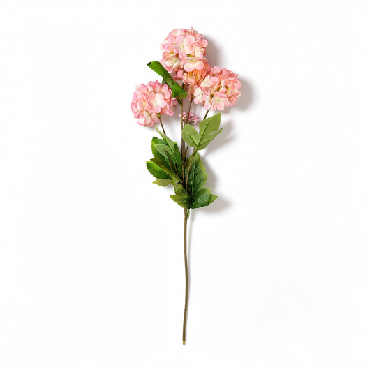 Crenguță Florală Artificială Tip Hortensie 70 cm, Diverse Culori, cu Frunze Decorative, pentru Decor Interior - 1