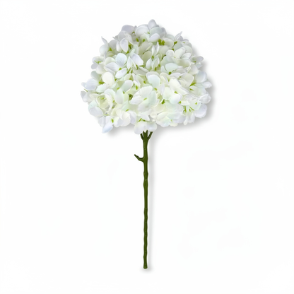 Hortensie artificiala cu tija, 85 cm, alb, Ruyidecor