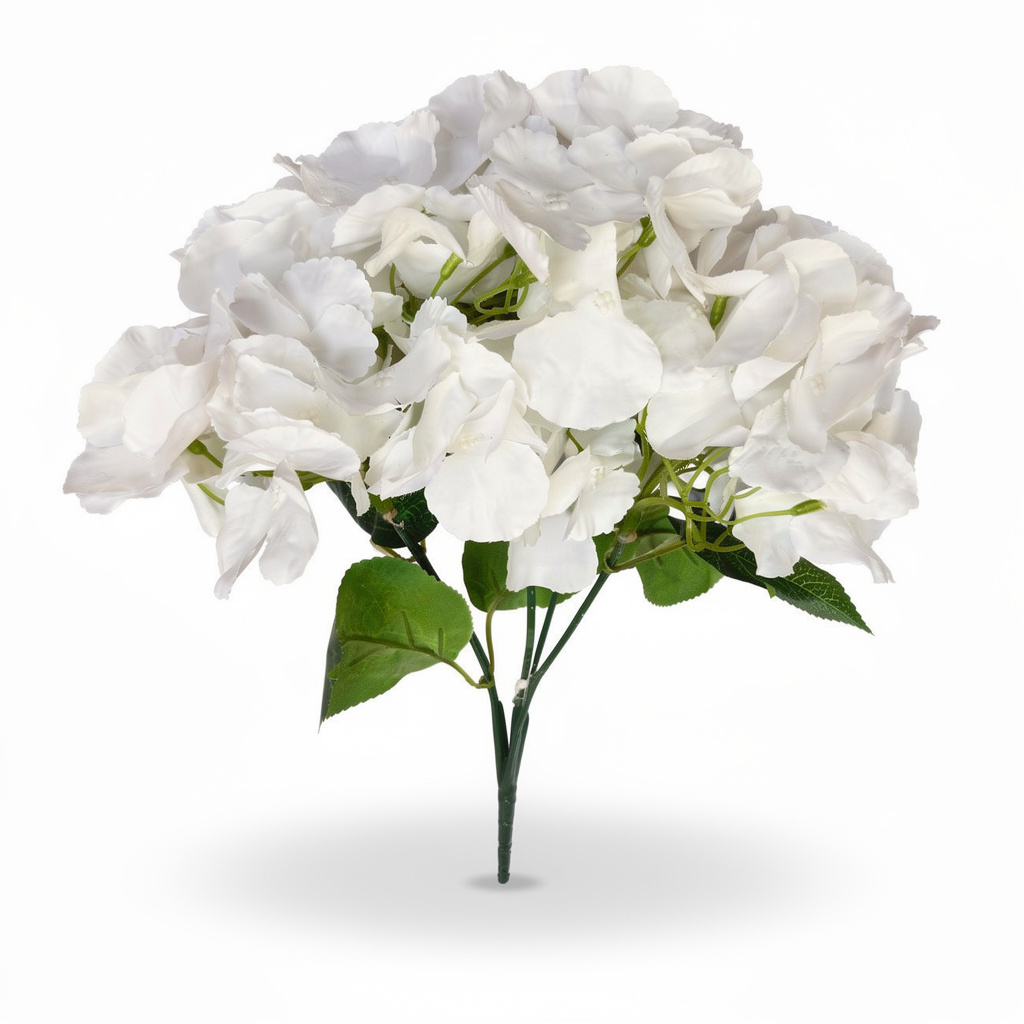 Buchet Floral Artificial Tip Hortensie  45 cm, Diverse Culori, Aspect Voluminos, cu Frunze Decorative Verzi, pentru Decor Interior - 5