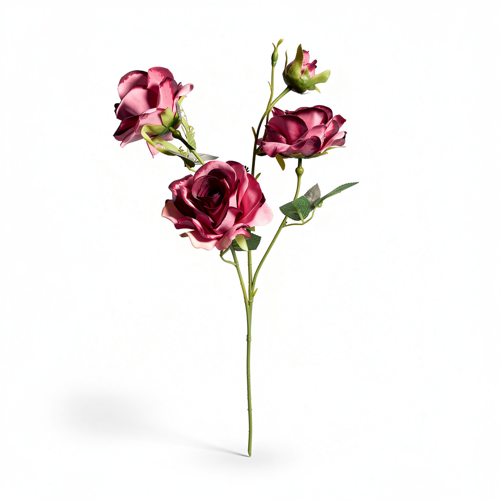 Floare Artificială Tip Trandafir 70 cm, Diverse Culori, 1 buc - 1